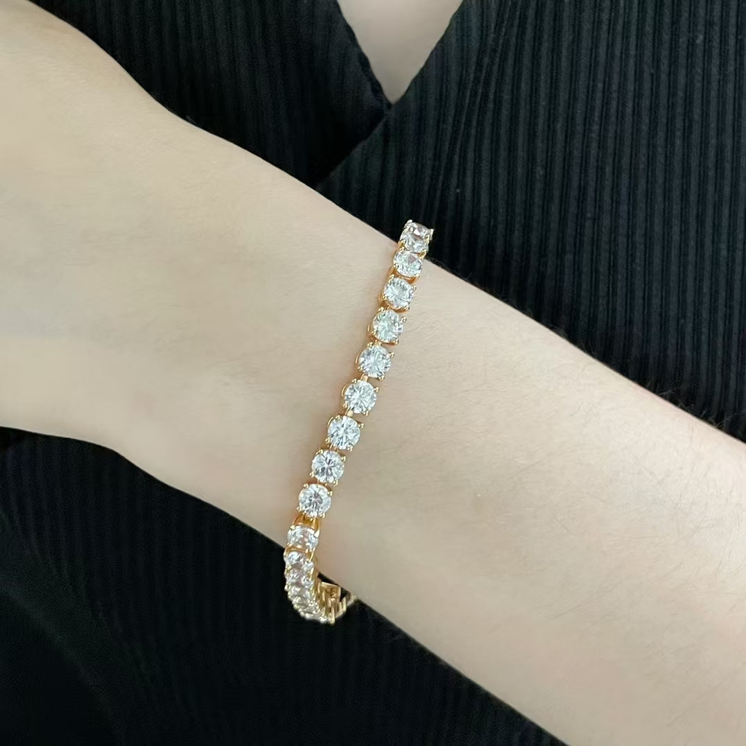[Rose Tomorrow jewelrys]TENNIS BRACELET WITH FULL DIAMOND SETTING