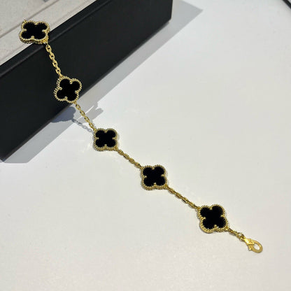 [Rose Tomorrow] CLOVER 5 MOTIF ONYXS BRACELET COLLECTION