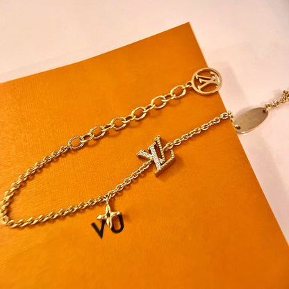 [Rose Tomorrow]LOGO STAR MOTIF GOLD BRACELET