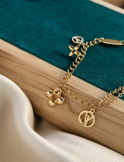 [Rose Tomorrow]BLOOMING PINK GOLD MOP BRACELET