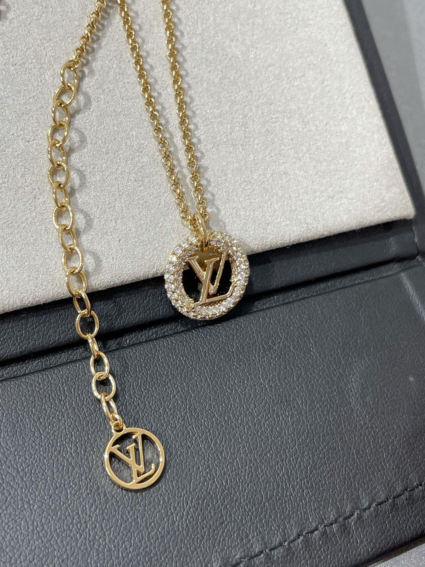 [Rose Tomorrow]BY NIGHT DIAMOND PAVED NECKLACE