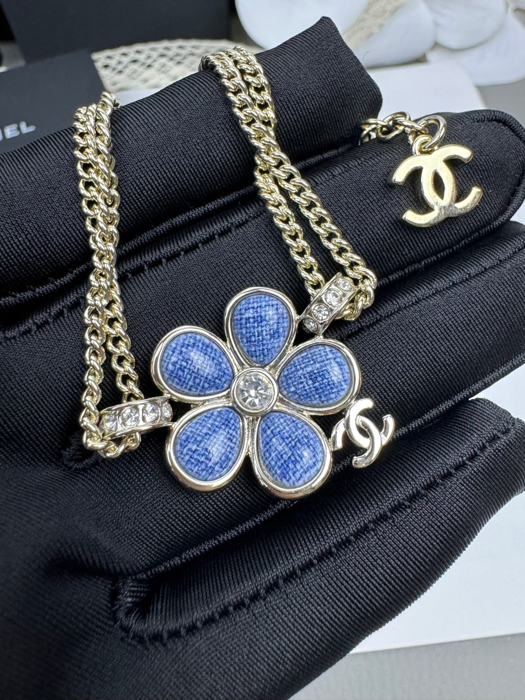 [Rose Tomorrow]VOLTE New Blue Floral Double-Layer Bracelet