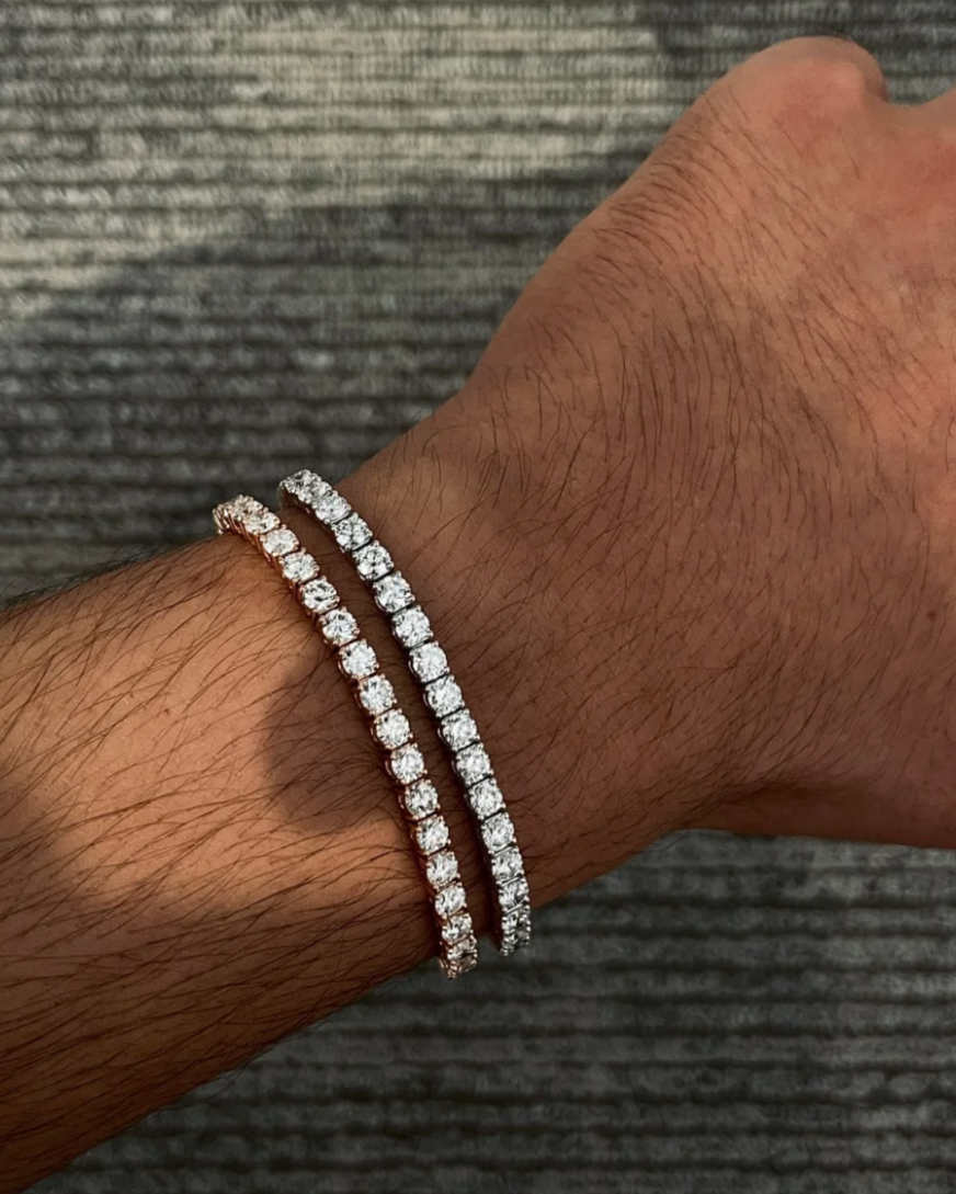 [Rose Tomorrow]  CLASSIC BASEBALL BRACELAT, 52 DIAMOND