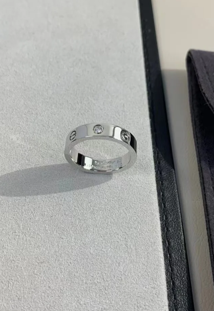 [Rose Tomorrow]LOVE RING 4MM 1 DIAMOND SILVER