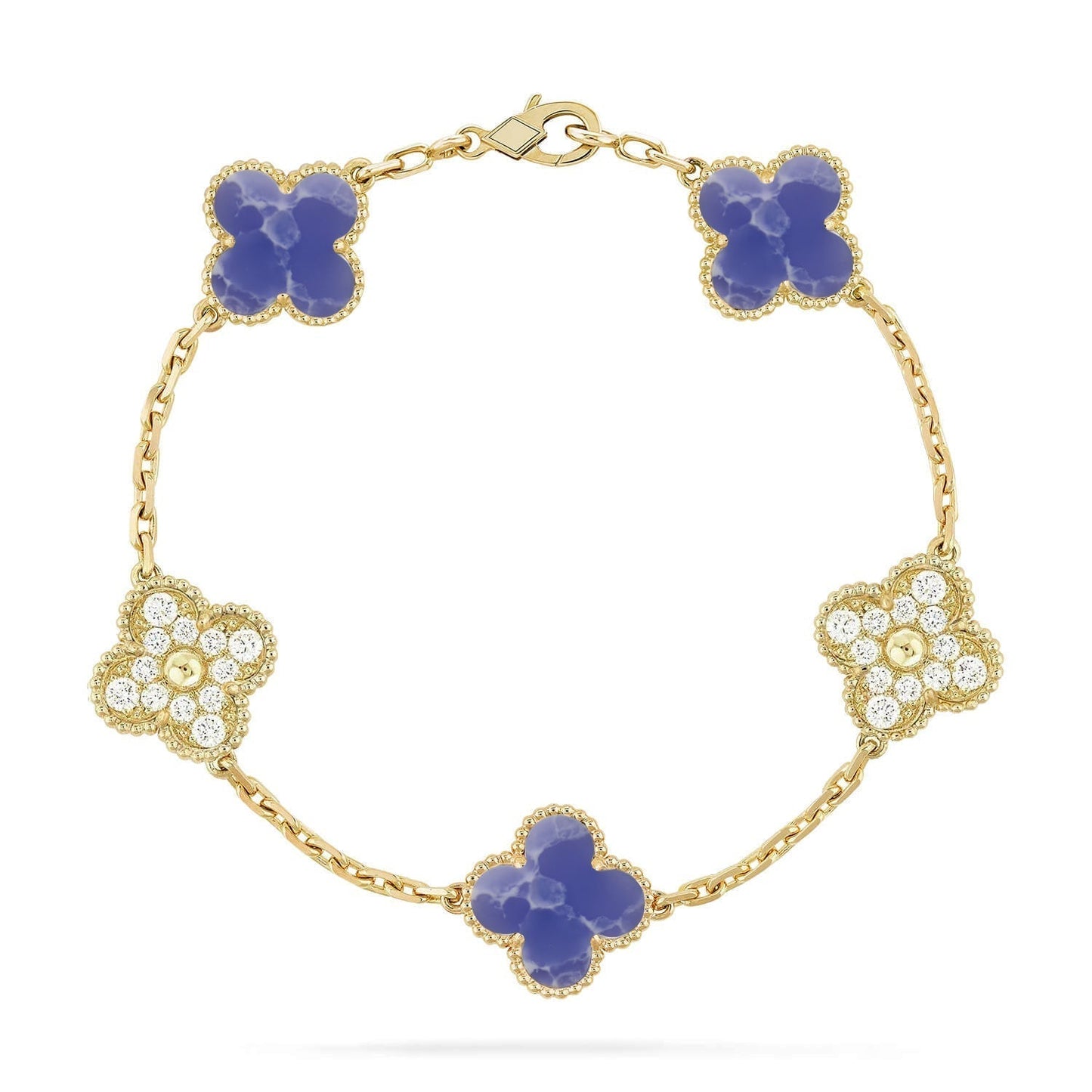 [Rose Tomorrow]CLOVER 5 MOTIF BLUE VEINS BRACELET COLLECTION