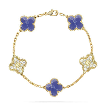 [Rose Tomorrow]CLOVER 5 MOTIF BLUE VEINS BRACELET COLLECTION