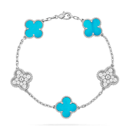 [Rose Tomorrow] CLOVER 5 MOTIF TURQUOISE BRACELET COLLECTION