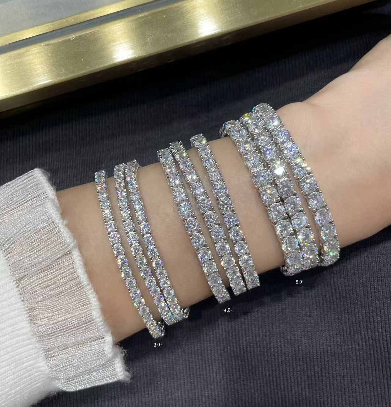 [Rose Tomorrow jewelrys]TENNIS BRACELET WITH FULL DIAMOND SETTING