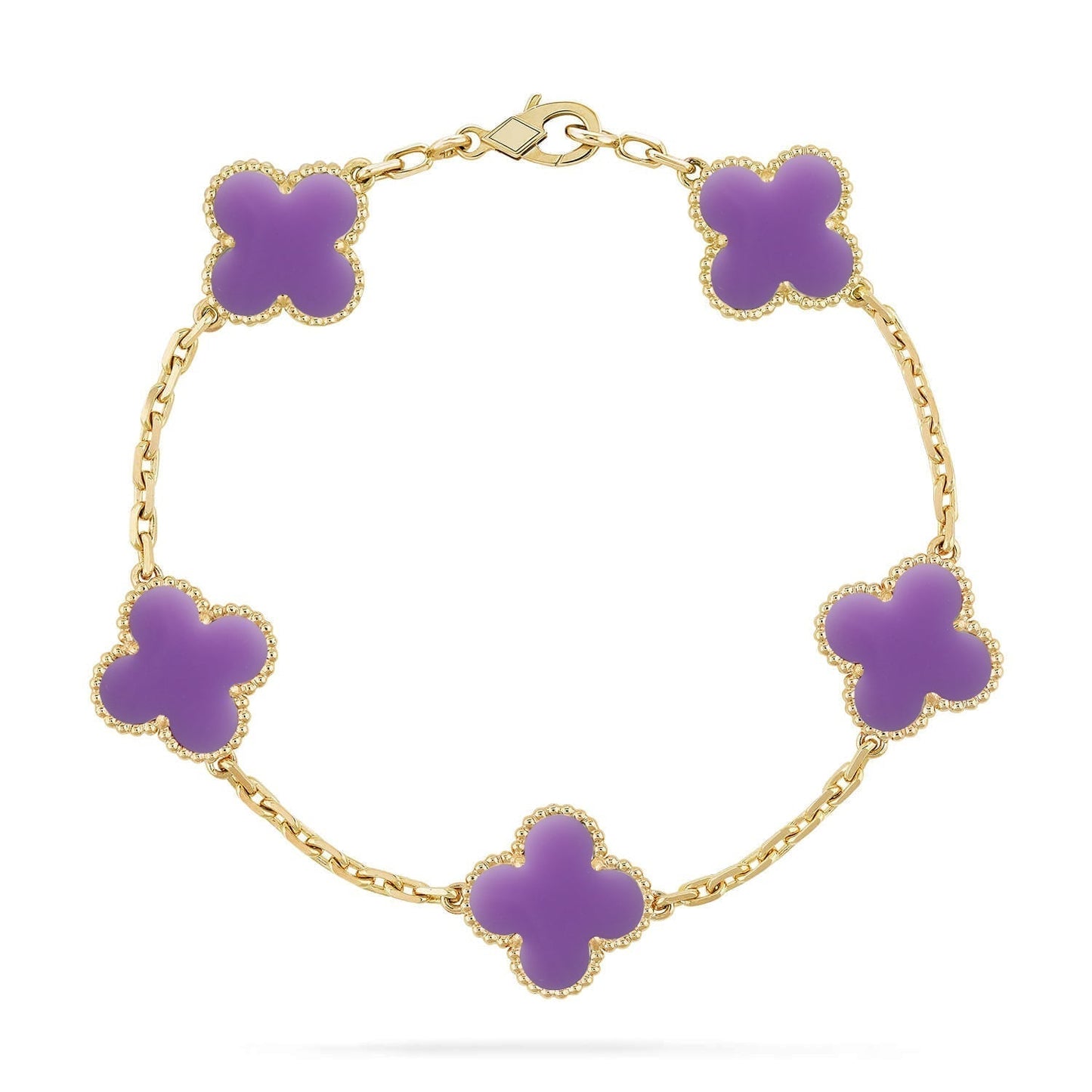 [Rose Tomorrow]CLOVER 5 MOTIF LIGHT PURPLE BRACELET COLLECTION