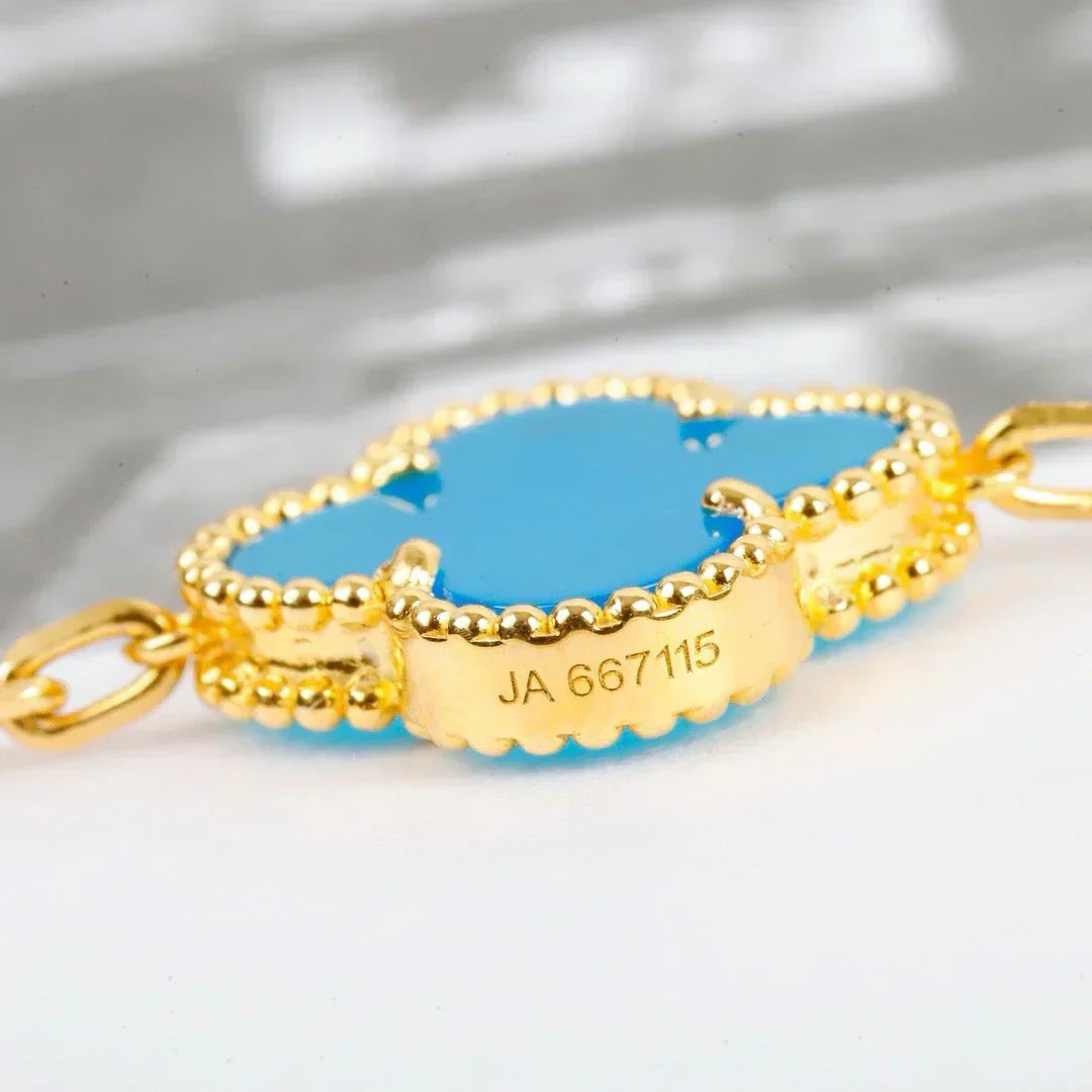[Rose Tomorrow] CLOVER 5 MOTIF TURQUOISE BRACELET COLLECTION