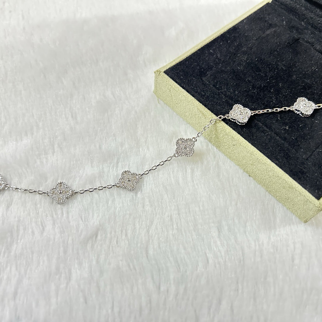 [Rose Tomorrow]CLOVER 6 MOTIF DIAMOND BRACELET