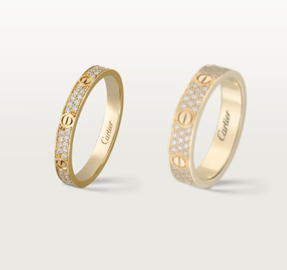 [Rose Tomorrow]LOVE RING 2.6mm-wide full-diamond ring Gold