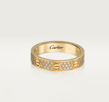[Rose Tomorrow]LOVE RING 4mm-wide full-diamond ring GOLD
