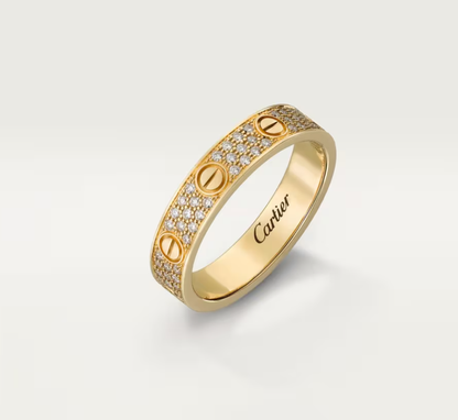 [Rose Tomorrow]LOVE RING 4mm-wide full-diamond ring GOLD