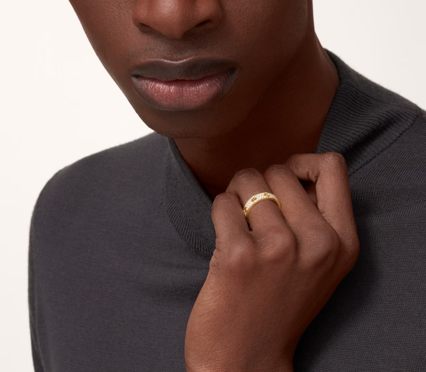 [Rose Tomorrow]LOVE RING 4mm-wide full-diamond ring GOLD