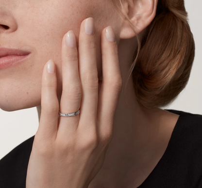 [Rose Tomorrow]LOVE RING 2.6mm-wide full-diamond ring silver