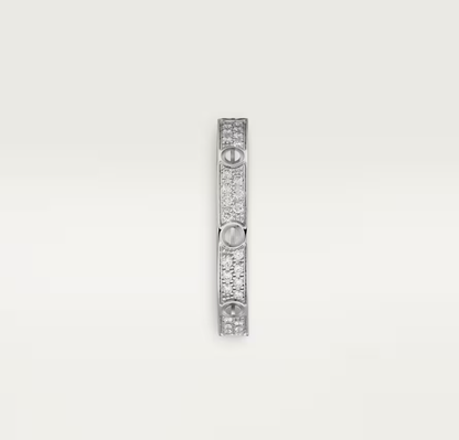 [Rose Tomorrow]LOVE RING 2.6mm-wide full-diamond ring silver