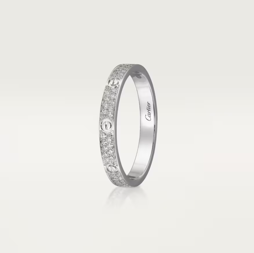 [Rose Tomorrow]LOVE RING 2.6mm-wide full-diamond ring silver