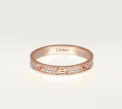 [Rose Tomorrow]LOVE RING 2.6mm-wide full-diamond ring Rose Gold