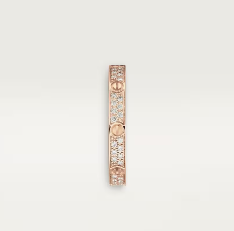 [Rose Tomorrow]LOVE RING 2.6mm-wide full-diamond ring Rose Gold