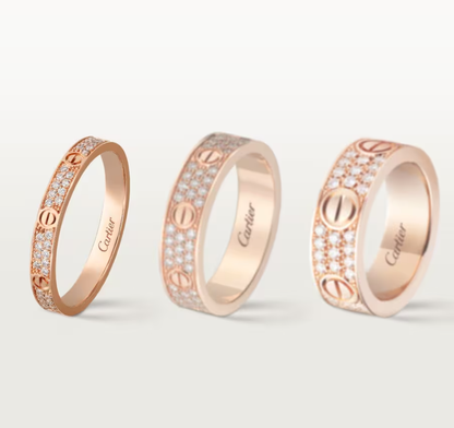 [Rose Tomorrow]LOVE RING 2.6mm-wide full-diamond ring Rose Gold