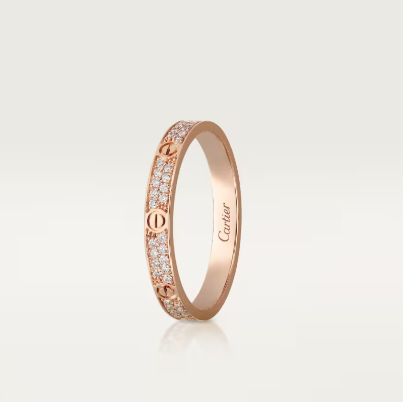 [Rose Tomorrow]LOVE RING 2.6mm-wide full-diamond ring Rose Gold