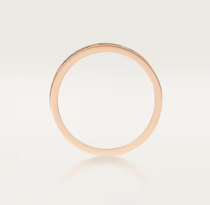 [Rose Tomorrow]LOVE RING 4mm-wide full-diamond ring Rose Gold