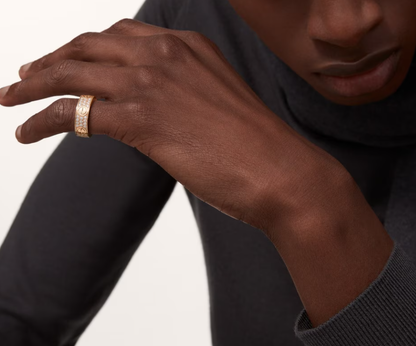 [Rose Tomorrow]LOVE RING 6.5mm-wide full-diamond ring Rose Gold