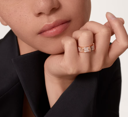 [Rose Tomorrow]LOVE RING 6.5mm-wide full-diamond ring Rose Gold