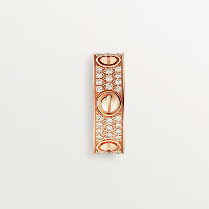[Rose Tomorrow]LOVE RING 6.5mm-wide full-diamond ring Rose Gold