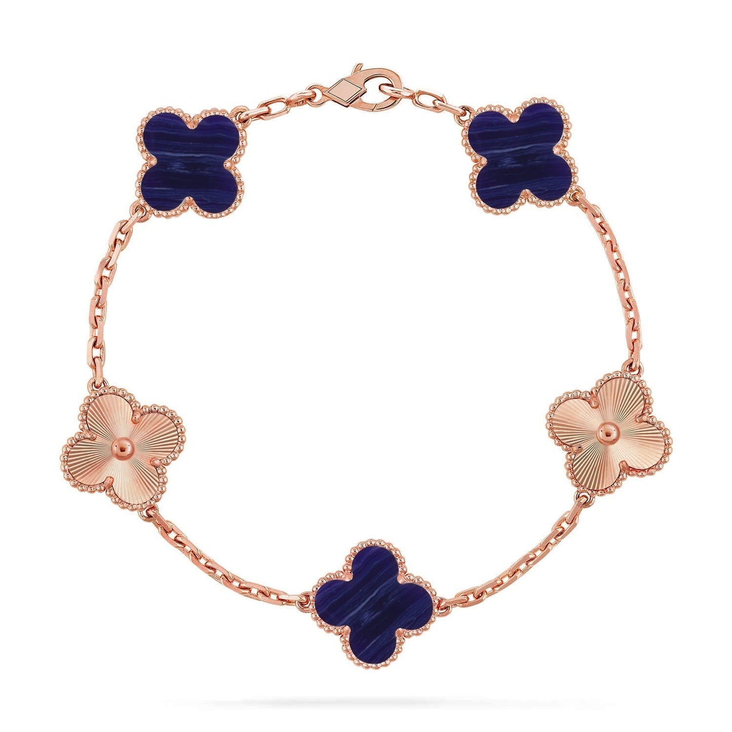 [Rose Tomorrow]CLOVER 5 MOTIF PURPLE STRIPES BRACELET COLLECTION
