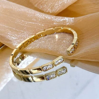[Rose Tomorrow jewelrys]LOVE DIAMOND OPEN  BRACELET