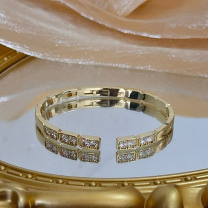 [Rose Tomorrow jewelrys]LOVE DIAMOND OPEN  BRACELET
