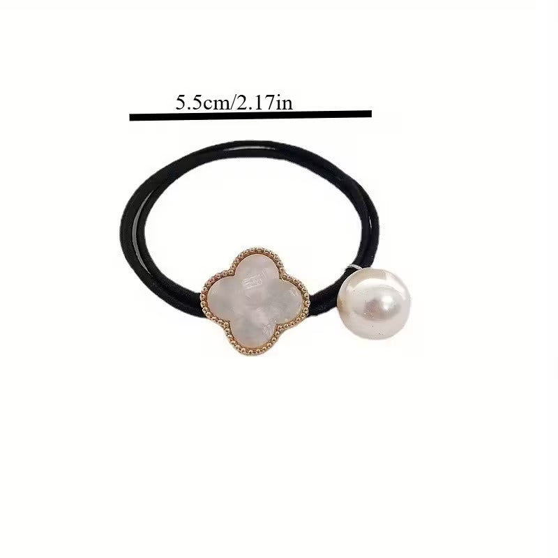 2-Color Premium Clover Single Strand Hair Tie with and Triple Braid, Minimalist Versatile Headband