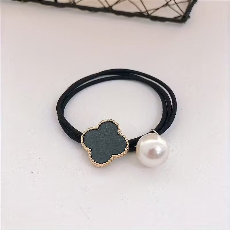 2-Color Premium Clover Single Strand Hair Tie with and Triple Braid, Minimalist Versatile Headband